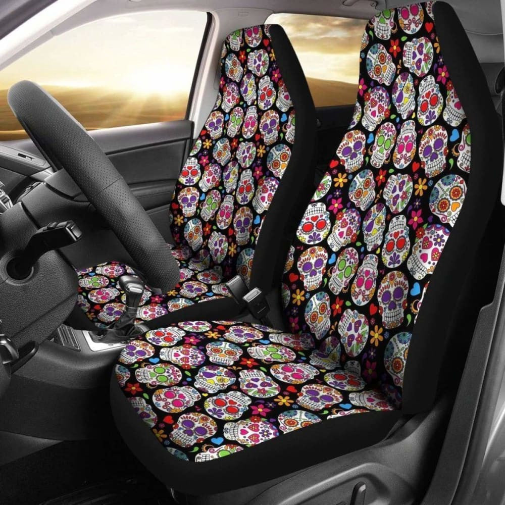 Sugar Skull Cute Colorful Car Seat Covers Amazing