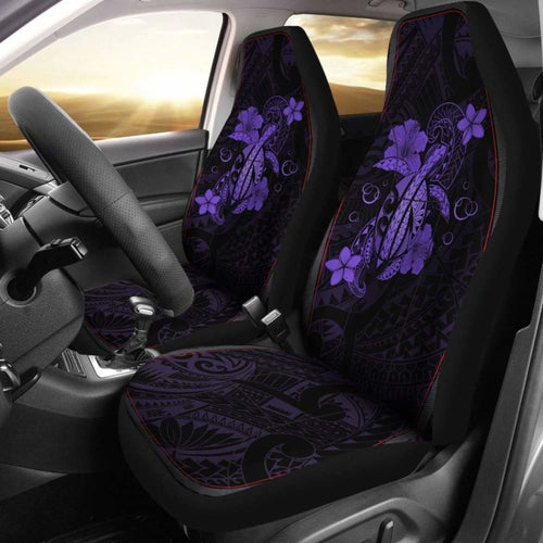 Hawaii Turtle Flower Polynesian Car Seat Covers - Purple - New Awesome