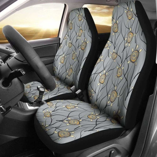 Turtle Pattern Hawaiian Car Seat Covers Set Of