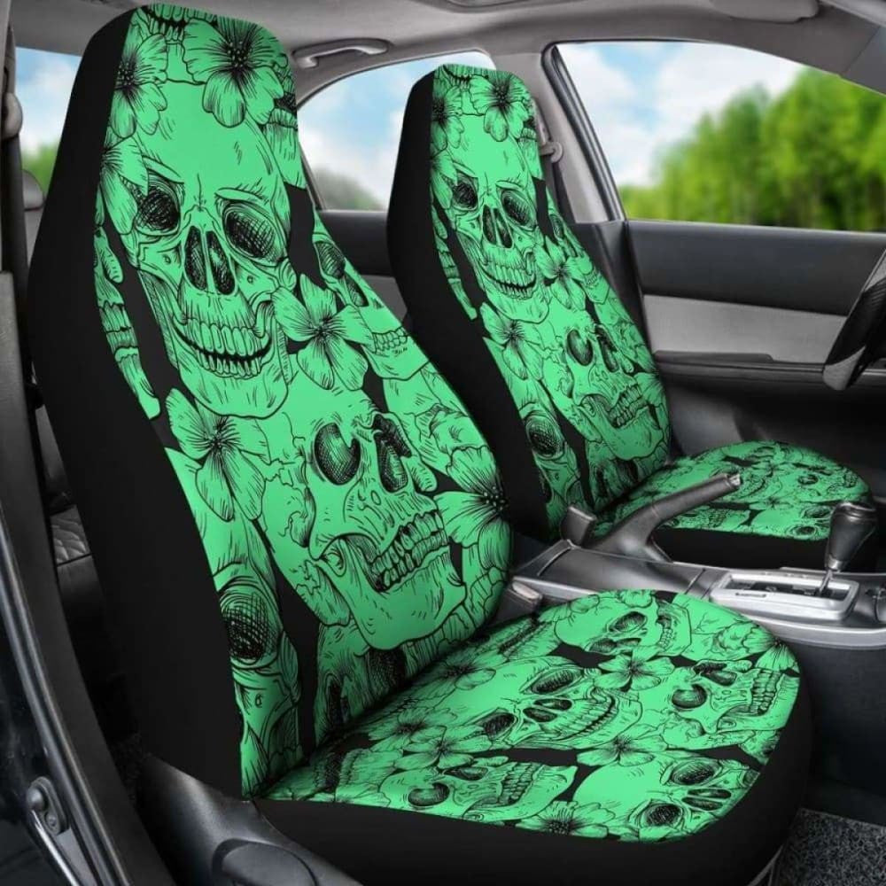 Set Pcs Gothic Skull Car Seat Covers