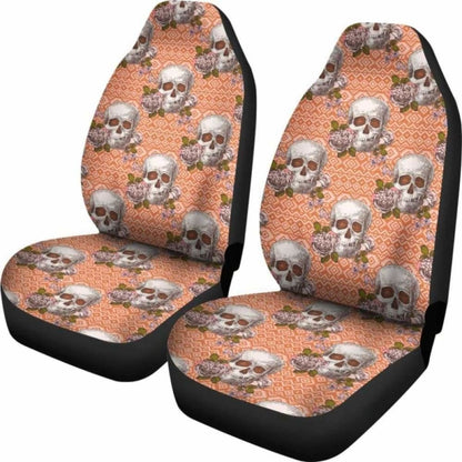 Set Of Pcs Skull Floral Car Seat Covers
