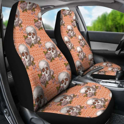 Set Of Pcs Skull Floral Car Seat Covers