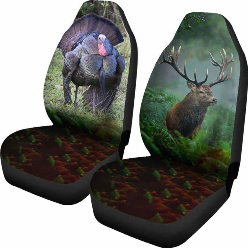 Awesome Turkey And Deer Car Seat Cover Amazing