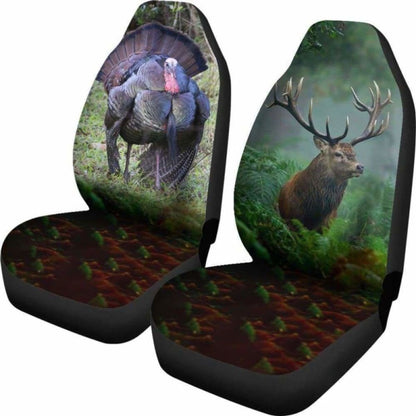 Awesome Turkey And Deer Car Seat Cover Amazing