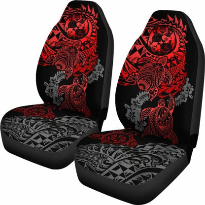 Tonga Polynesian Car Seat Covers - Red Turtle Flowing - Amazing