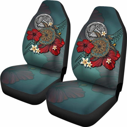 American Samoa Car Seat Covers Blue Turtle Tribal Amazing