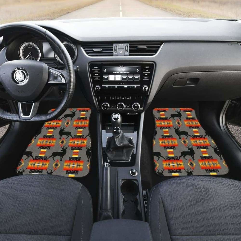 Deer Gray Car Floor Mats