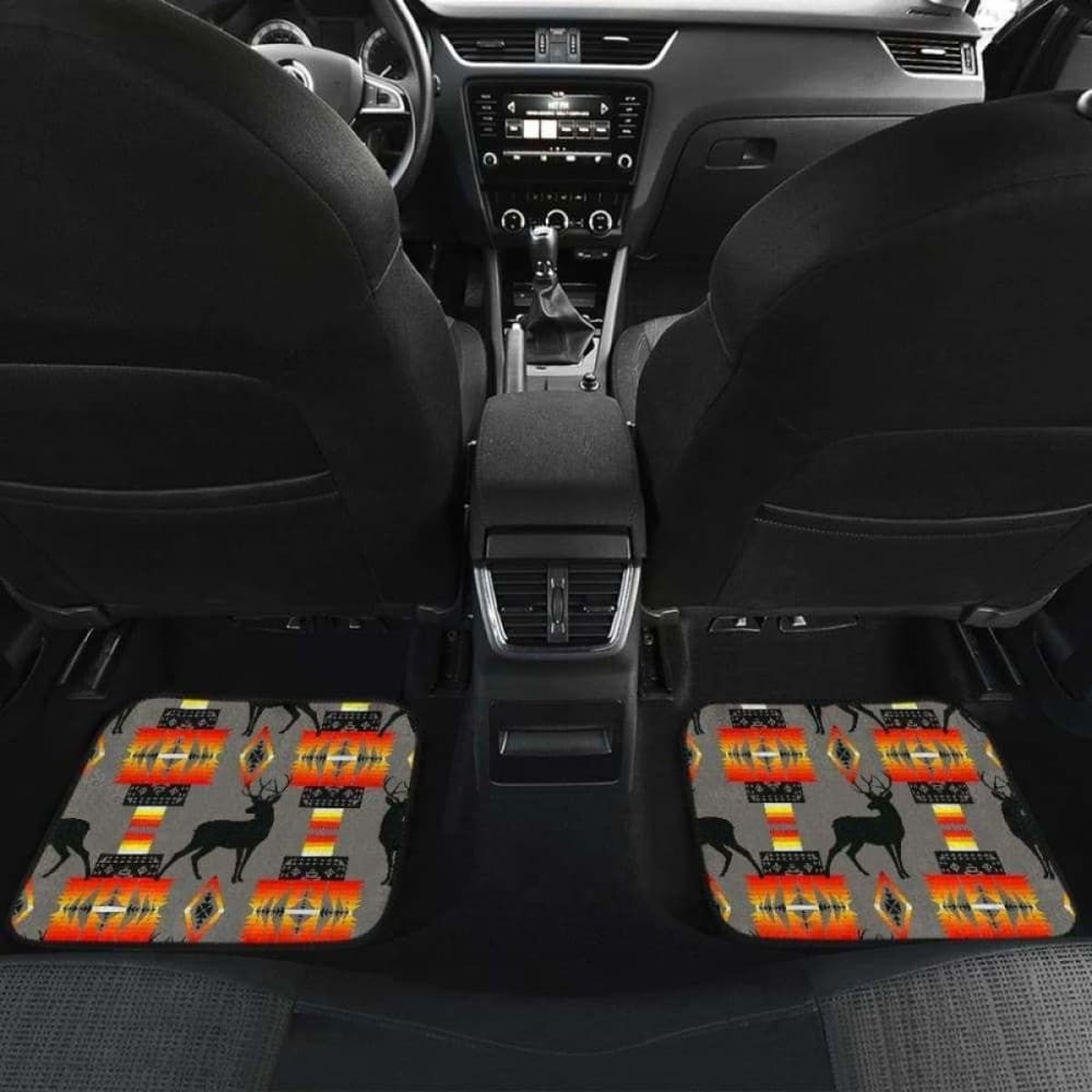 Deer Gray Car Floor Mats