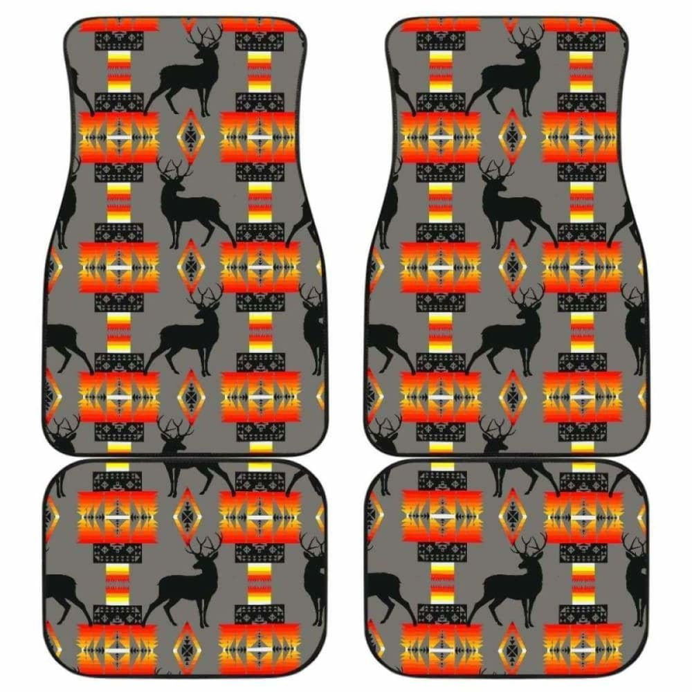 Deer Gray Car Floor Mats