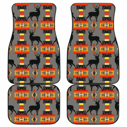 Deer Gray Car Floor Mats
