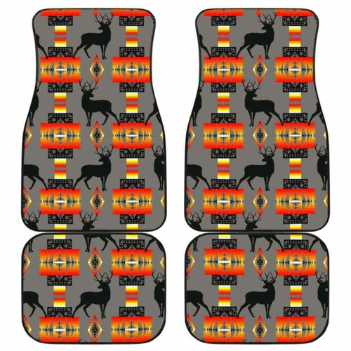 Deer Gray Car Floor Mats