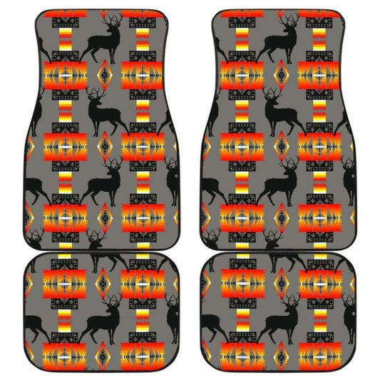 Deer Gray Car Floor Mats