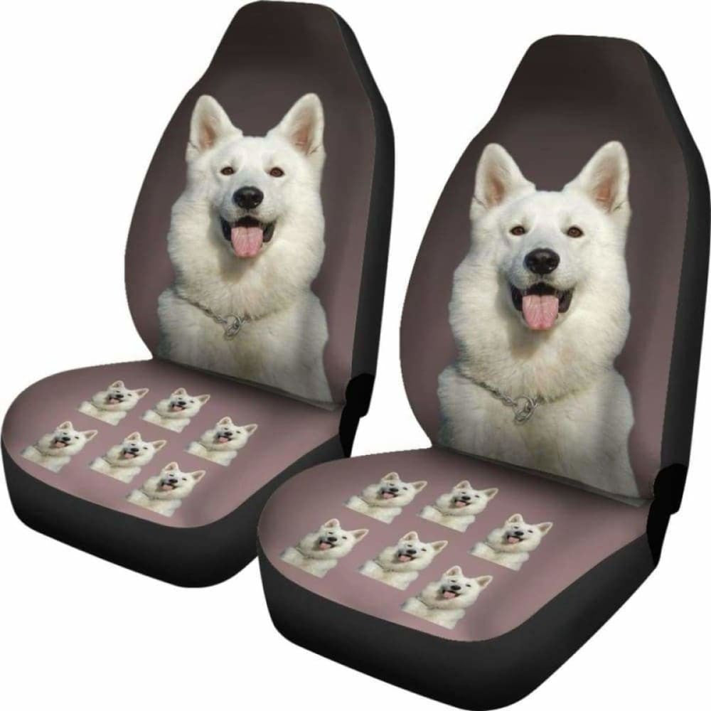 White Swiss Shepherd Car Seat Covers