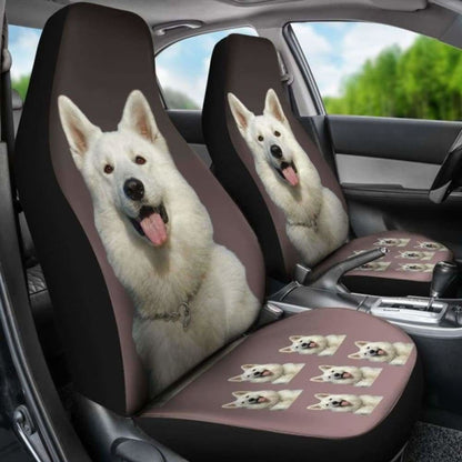 White Swiss Shepherd Car Seat Covers
