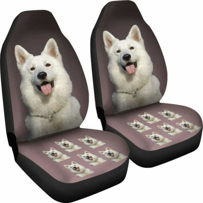 White Swiss Shepherd Car Seat Covers