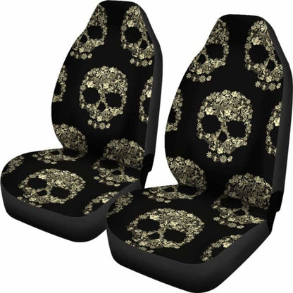 Set Of Sugar Skull Car Seat Covers