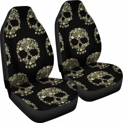 Set Of Sugar Skull Car Seat Covers