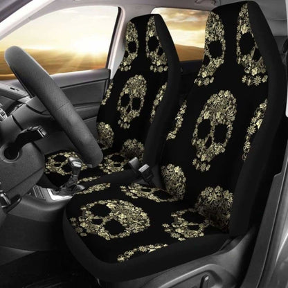 Set Of Sugar Skull Car Seat Covers
