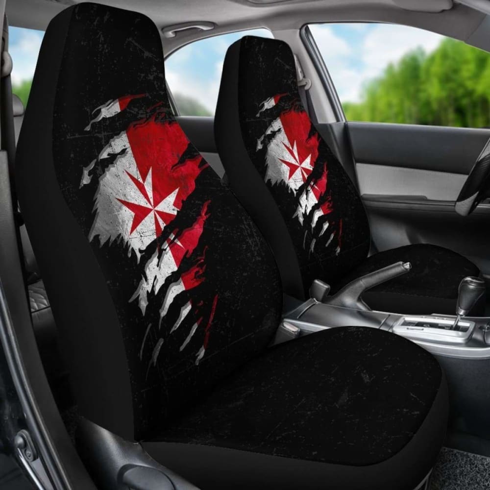 Malta In Me Car Seat Covers - Special Grunge Style (Set Of Two)