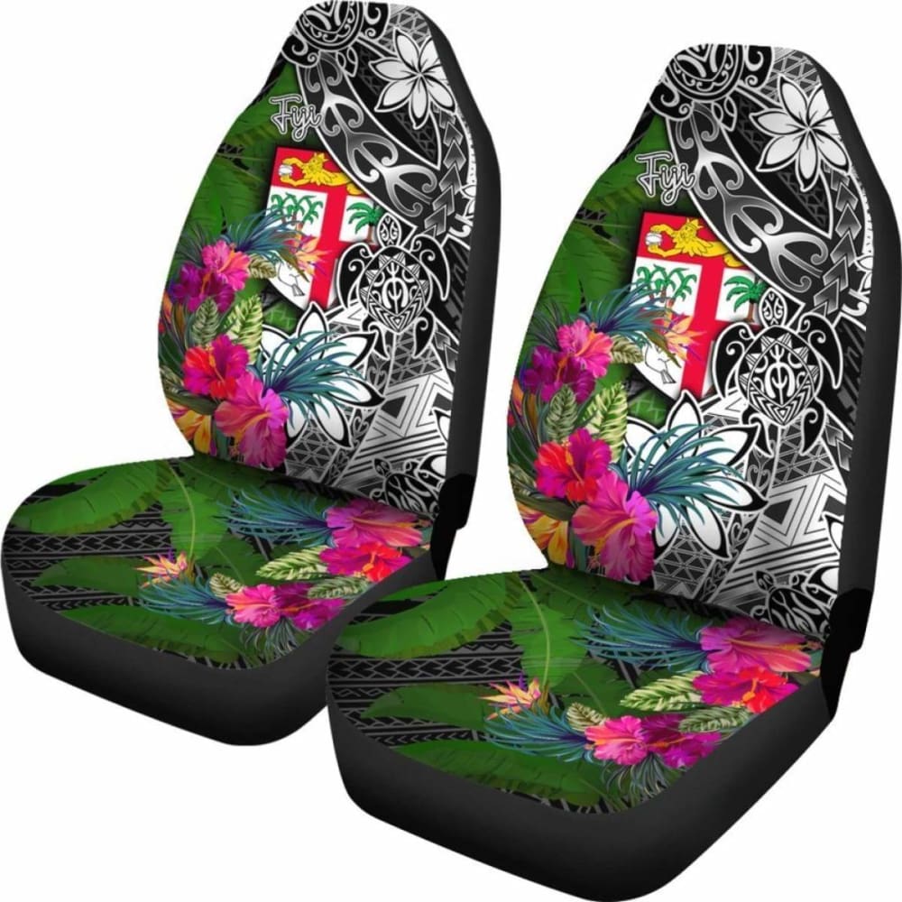 Fiji Car Seat Covers - Turtle Plumeria Banana Leaf - Amazing