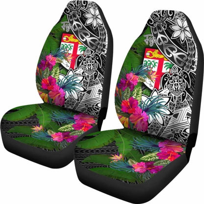 Fiji Car Seat Covers - Turtle Plumeria Banana Leaf - Amazing