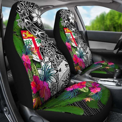 Fiji Car Seat Covers - Turtle Plumeria Banana Leaf - Amazing