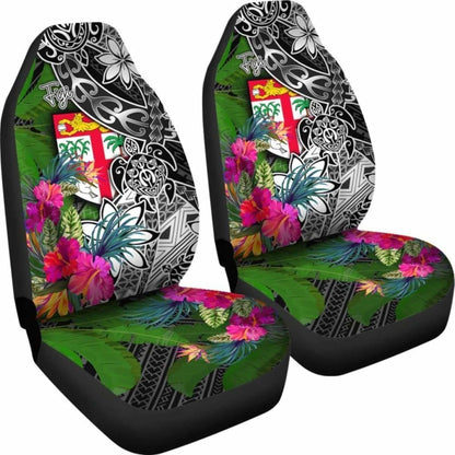 Fiji Car Seat Covers - Turtle Plumeria Banana Leaf - Amazing