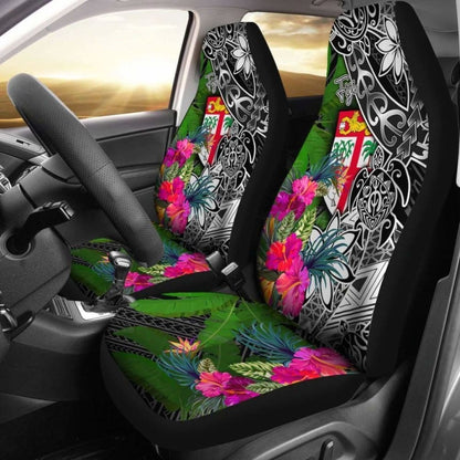 Fiji Car Seat Covers - Turtle Plumeria Banana Leaf - Amazing