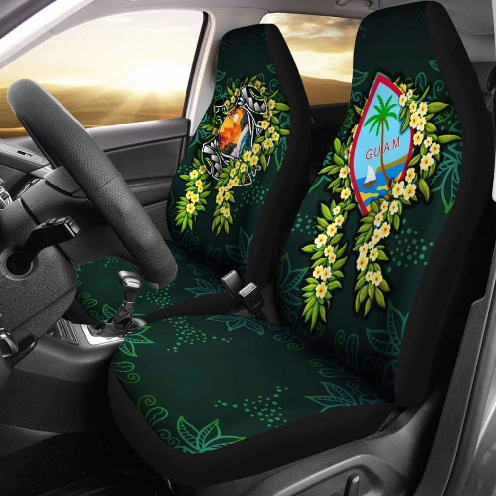 Guam Polynesian Car Seat Covers - Ti Leaf Lei Turtle - Amazing