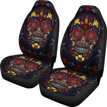Set Of Pcs Sugar Skull Car Seat Covers