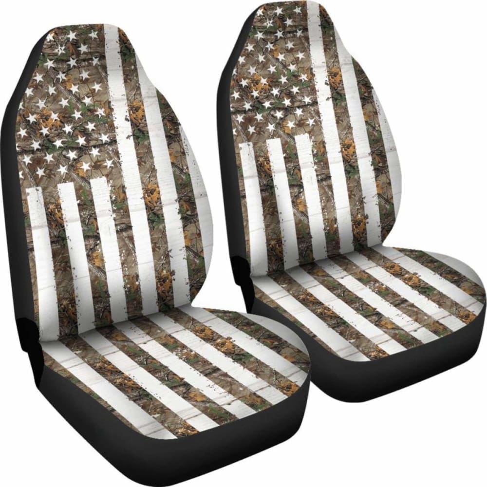 Camo Car Seat Cover Usa Flag
