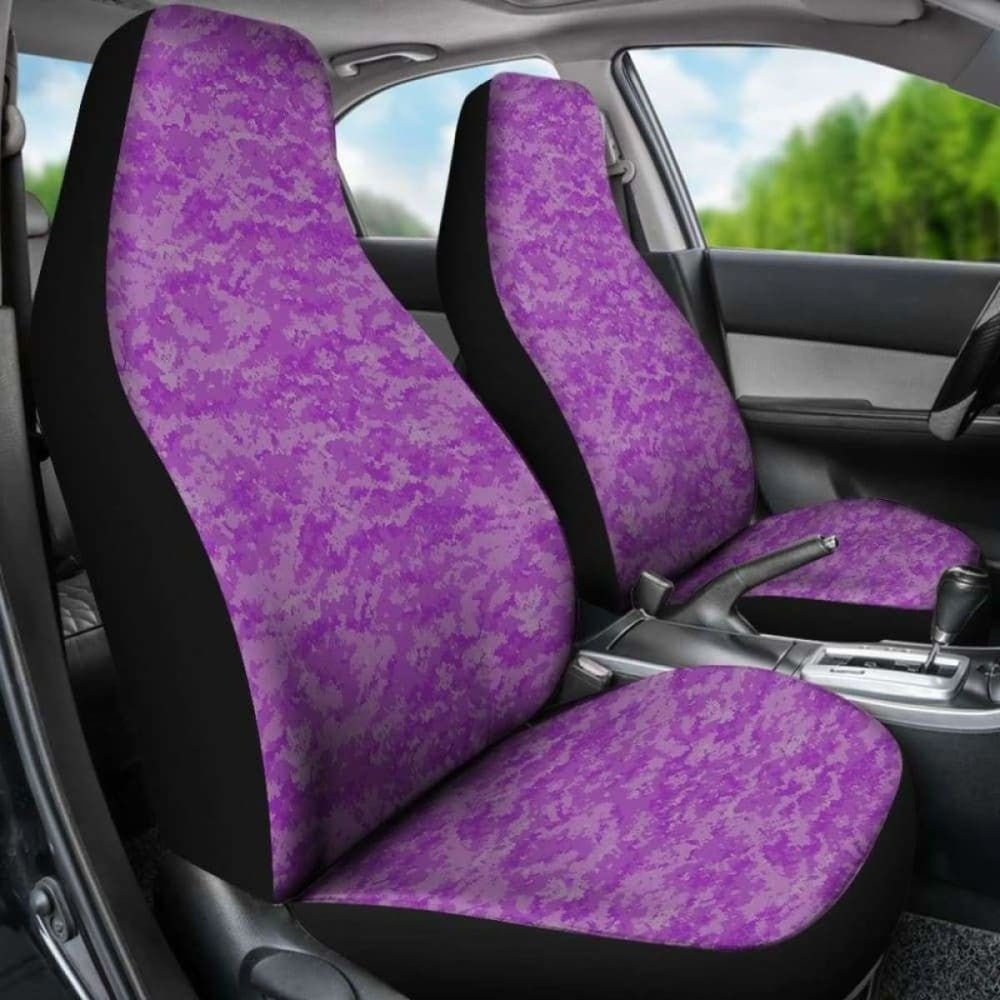 Purple Digital Camouflage Car Seat Covers