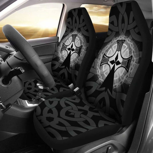 Brittany Car Seat Cover - Brittany Symbol With Celtic Cross