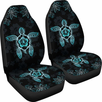 Hawaii Blue Turtle And Hibiscus Car Seat Covers - New