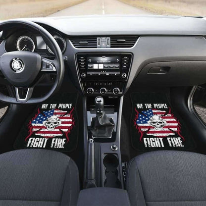 Firefighter Fight Fire Front And Back Car Mats Set Of