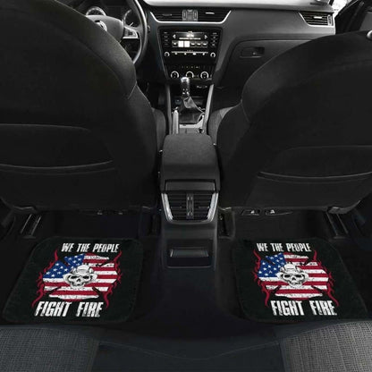 Firefighter Fight Fire Front And Back Car Mats Set Of