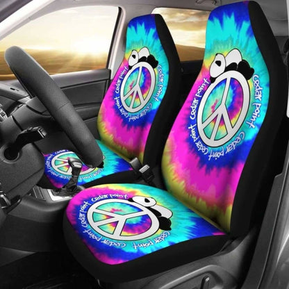 Panda Peace Tie Dye Car Seat Covers