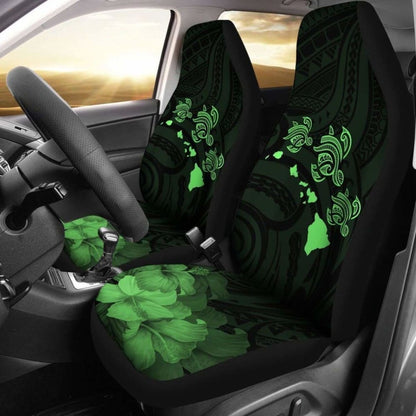 Hawaii Hibiscus Map Polynesian Ancient Green Turtle Car Set Covers - New - Awesome