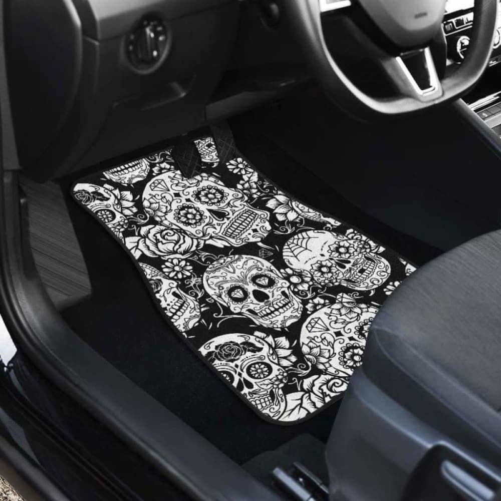 Set Of Pcs Sugar Skull Car Mats