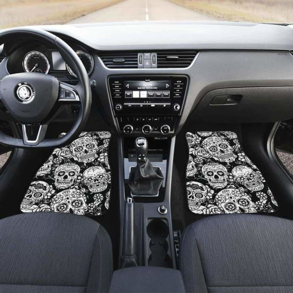 Set Of Pcs Sugar Skull Car Mats