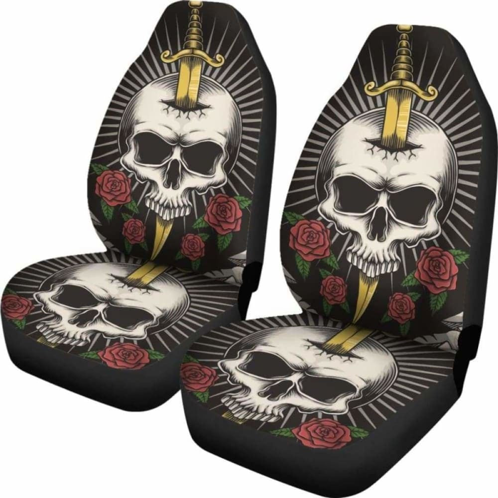 Set Of Pcs Sword Skull Car Seat Covers