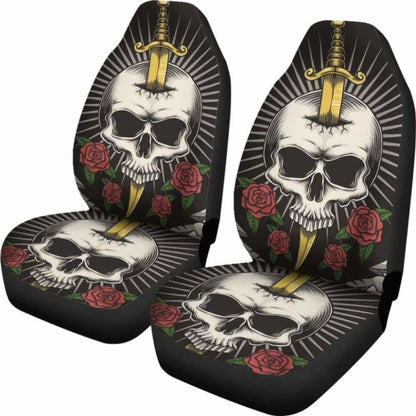 Set Of Pcs Sword Skull Car Seat Covers
