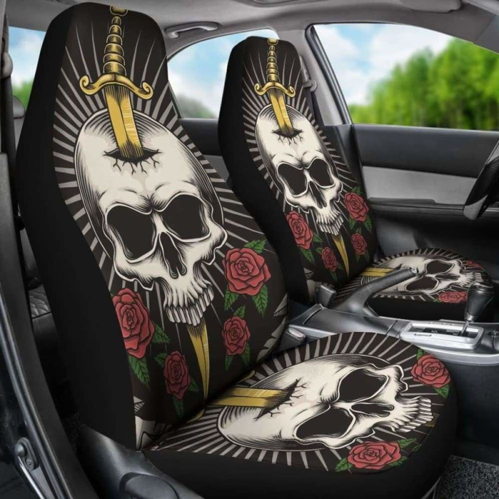 Set Of Pcs Sword Skull Car Seat Covers