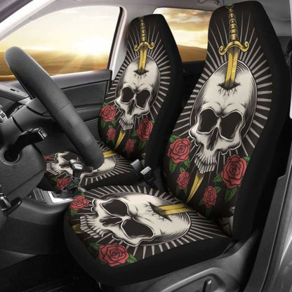 Set Of Pcs Sword Skull Car Seat Covers