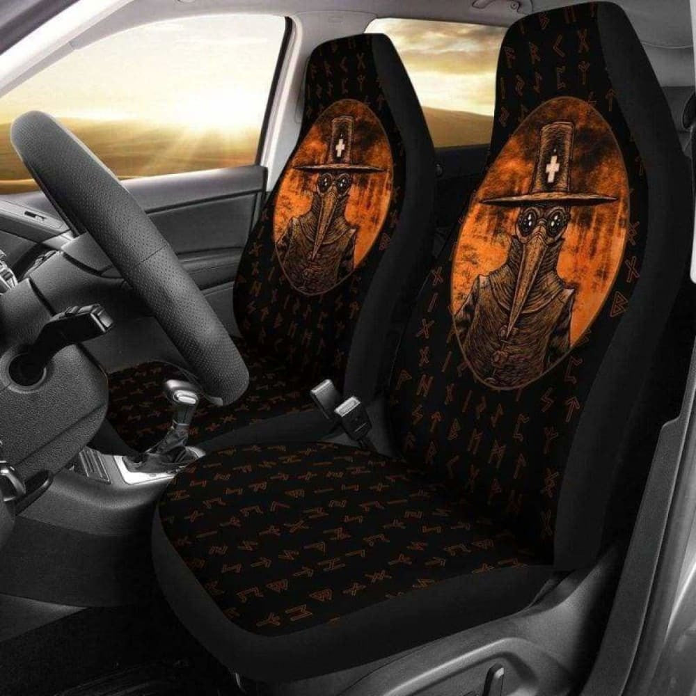 Viking Rune Plague Doctor Car Seat Covers