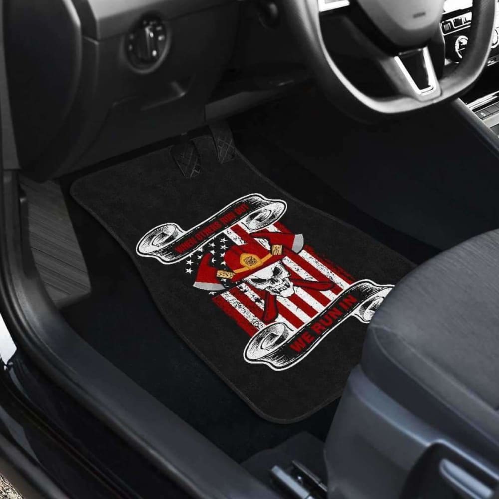 Firefighter Front And Back Car Mats Set Of