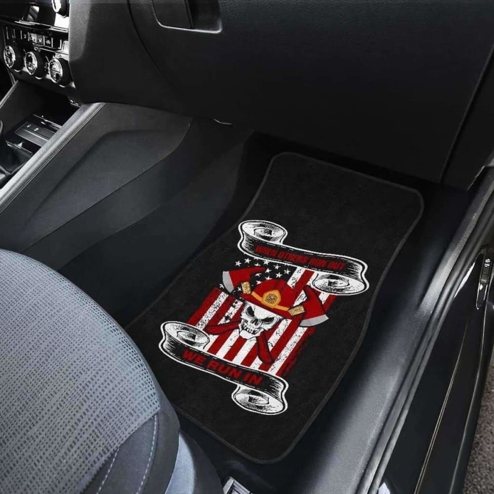 Firefighter Front And Back Car Mats Set Of