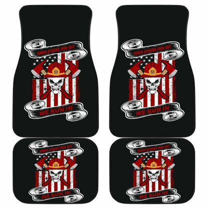 Firefighter Front And Back Car Mats Set Of
