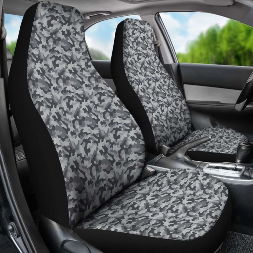 Camo Car Seat Cover Grey