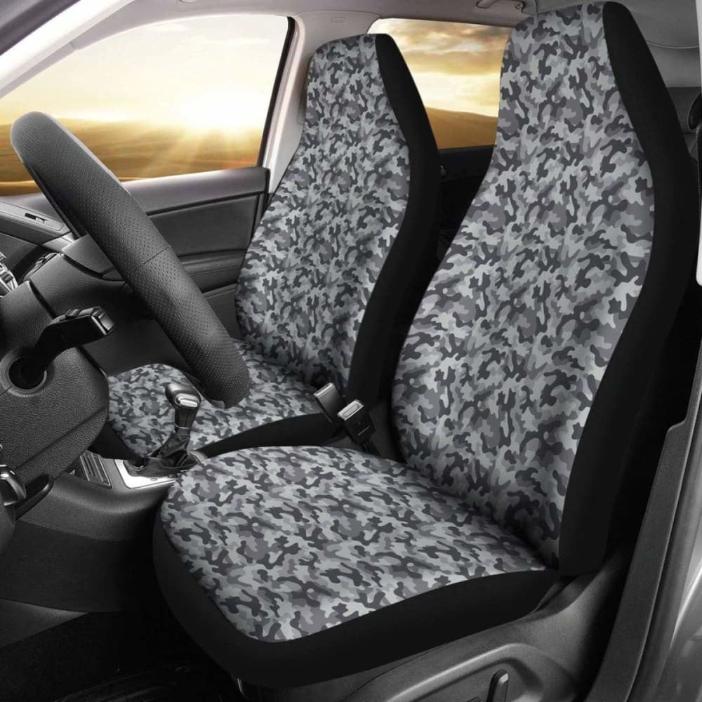 Camo Car Seat Cover Grey